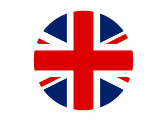 United Kingdom Flag icon. Round flag of uk icon design, vector illustration