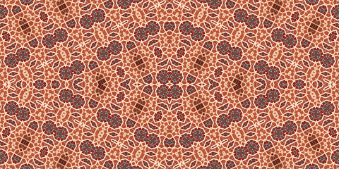 Seamless kaleidoscope pattern. The texture of the woven pattern. Endless pattern