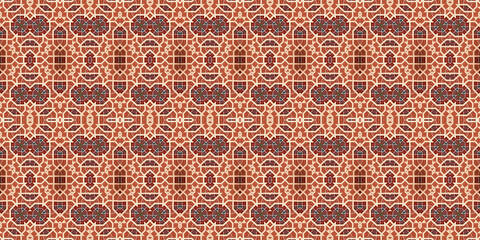 Seamless kaleidoscope pattern. The texture of the woven pattern. Endless pattern