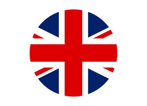United Kingdom Flag icon. Round flag of uk icon design, vector illustration