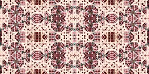 Seamless kaleidoscope pattern. The texture of the woven pattern. Endless pattern