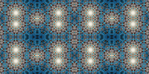 Seamless kaleidoscope pattern. The texture of the woven pattern. Endless pattern