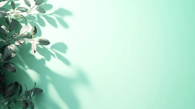 Pale Mint Green Background with Faint Drop Shadow