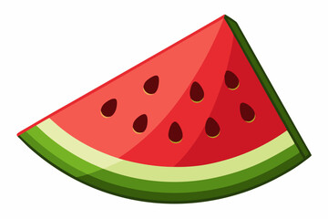 Watermelon slice isolated on a white background