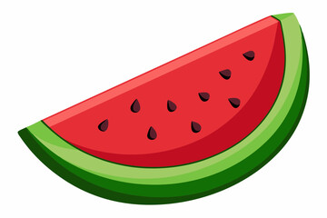 Watermelon slice isolated on a white background