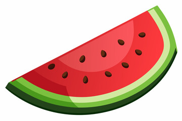 Watermelon slice isolated on a white background