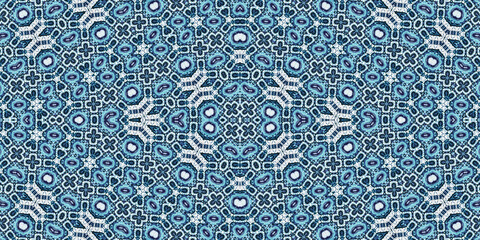 Seamless kaleidoscope pattern. The texture of the woven pattern. Endless pattern