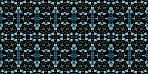 Seamless kaleidoscope pattern. The texture of the woven pattern. Endless pattern