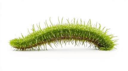 Fototapeta premium Vivid Green Plant on White: A Macro Study of Nature's Delicate Beauty