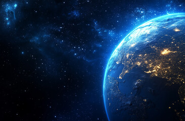 Fototapeta premium earth in space with star