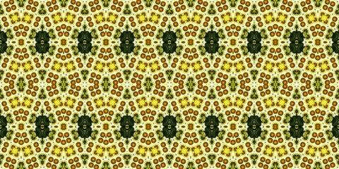 Seamless kaleidoscope pattern. The texture of the woven pattern. Endless pattern