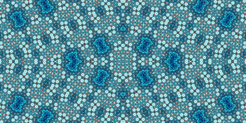 Seamless kaleidoscope pattern. The texture of the woven pattern. Endless pattern