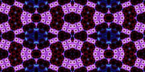 Seamless kaleidoscope pattern. The texture of the woven pattern. Endless pattern