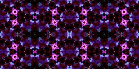 Seamless kaleidoscope pattern. The texture of the woven pattern. Endless pattern