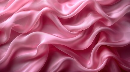 Abstract pastel pink soft fabric wavy folds. 