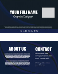 Fototapeta premium Elegant Business Card Template for Graphic Designers and Professionals (Editable EPS, CMYK)This elegant business card template is designed for graphic designers and professionals looking to make a s