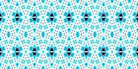 Seamless kaleidoscope pattern. The texture of the woven pattern. Endless pattern