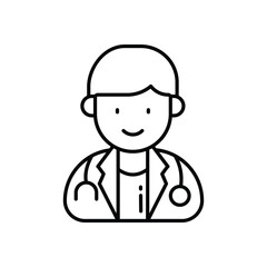 Doctor vector icon stock illustration