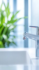 Experience refreshment at work with a sleek water dispenser featuring vibrant taps in a modern office setting