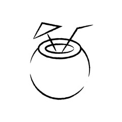 Outdoor Beach Icon - coconut juice