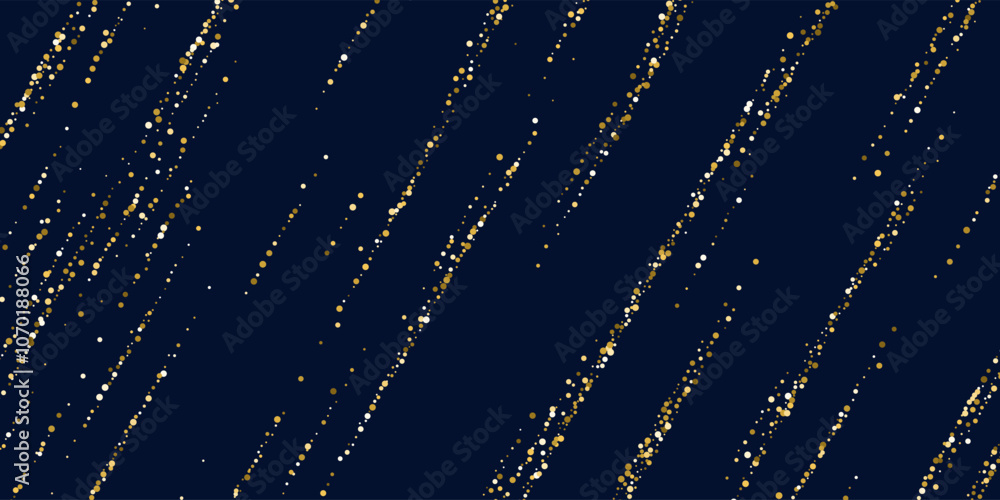 Poster bright vector illustration of magic sparkling shiny particles and lines on dark background. vector i