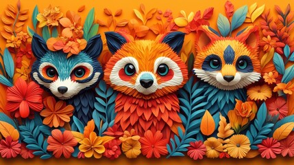 Fototapeta premium Creative Animal Kingdom: Illustrations and Designs