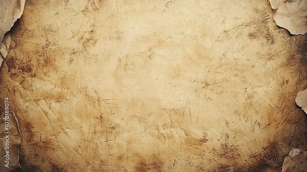 Poster aged paper texture with torn edges background