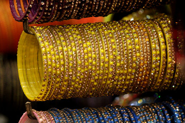 Designer bangles pf all colors for wedding and festivals in charminar and commercial street...