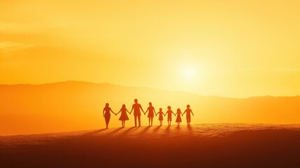 The Family at Sunset