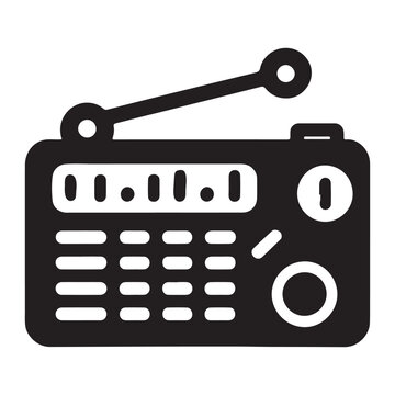 recommend clip art: Radio icon vector , Radio and Communication Equipment, Vintage radio silhouette isolated on white background
