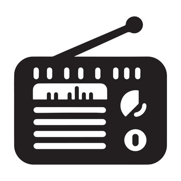 recommend clip art: Radio icon vector , Radio and Communication Equipment, Vintage radio silhouette isolated on white background