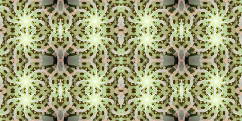 Seamless kaleidoscope pattern. The texture of the woven pattern. Endless pattern