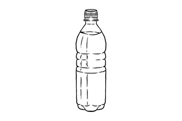 Bottle plastic hand drawn icon doodle vector illustration