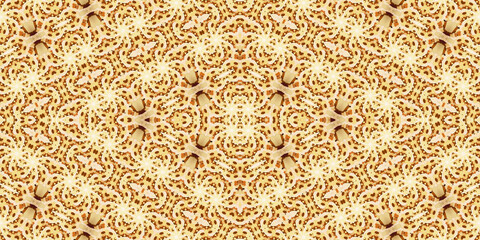 Seamless kaleidoscope pattern. The texture of the woven pattern. Endless pattern