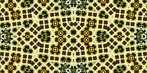 Seamless kaleidoscope pattern. The texture of the woven pattern. Endless pattern