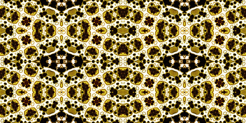Seamless kaleidoscope pattern. The texture of the woven pattern. Endless pattern