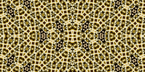 Seamless kaleidoscope pattern. The texture of the woven pattern. Endless pattern