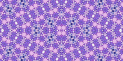 Seamless kaleidoscope pattern. The texture of the woven pattern. Endless pattern