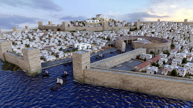 Illustration of the ancient city of Carthage