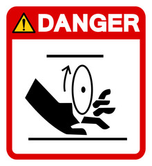 Danger Rotating Blade Symbol Sign, Vector Illustration, Isolate On White Background Label .EPS10