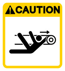 Caution Nip Hazard Symbol Sign, Vector Illustration, Isolate On White Background Label .EPS10