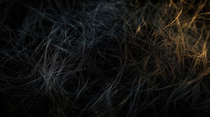 Intricate network of fiber weaving through darkness, creating a captivating visual that highlights the complexity and elegance of the fiber design, with ample copy space available.