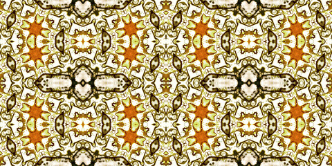 Seamless kaleidoscope pattern. The texture of the woven pattern. Endless pattern
