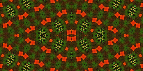 Seamless kaleidoscope pattern. The texture of the woven pattern. Endless pattern