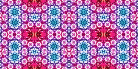 Seamless kaleidoscope pattern. The texture of the woven pattern. Endless pattern
