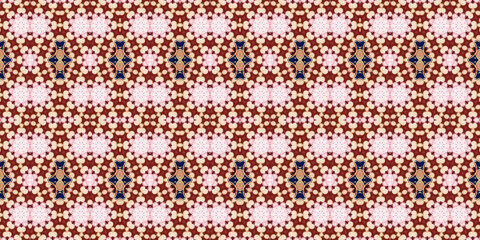 Seamless kaleidoscope pattern. The texture of the woven pattern. Endless pattern