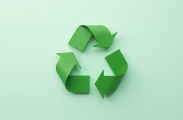 recycle symbol on green background