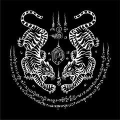 Muay Thai symbol with black background