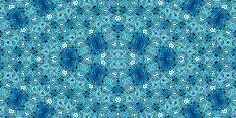 Seamless kaleidoscope pattern. The texture of the woven pattern. Endless pattern