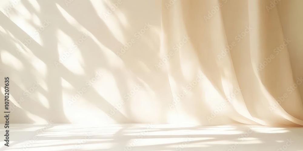 Poster soft abstract minimalistic light and shadow play